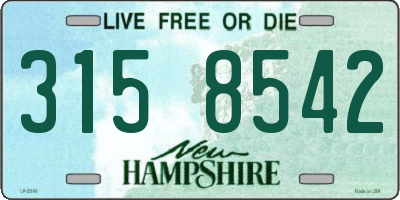 NH license plate 3158542