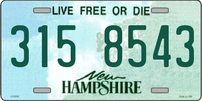 NH license plate 3158543