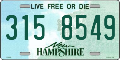 NH license plate 3158549