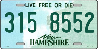 NH license plate 3158552