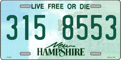 NH license plate 3158553