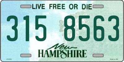NH license plate 3158563