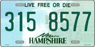 NH license plate 3158577