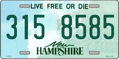 NH license plate 3158585