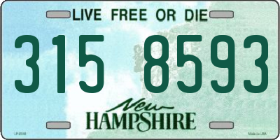 NH license plate 3158593