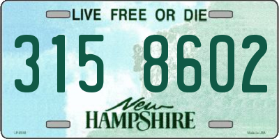 NH license plate 3158602