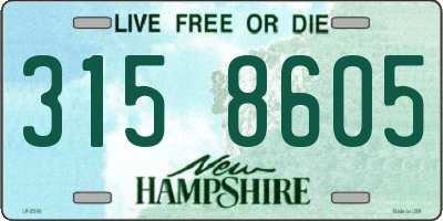 NH license plate 3158605