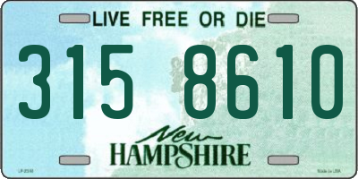 NH license plate 3158610