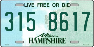 NH license plate 3158617