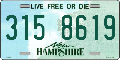 NH license plate 3158619