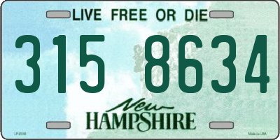 NH license plate 3158634