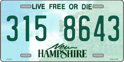 NH license plate 3158643