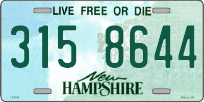 NH license plate 3158644