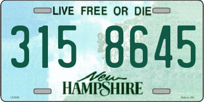NH license plate 3158645