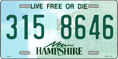 NH license plate 3158646