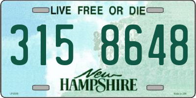 NH license plate 3158648