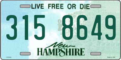 NH license plate 3158649