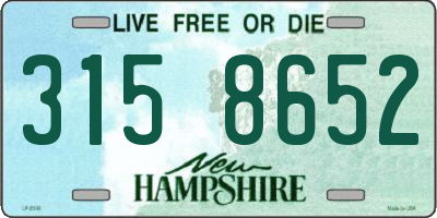 NH license plate 3158652