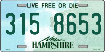 NH license plate 3158653