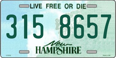 NH license plate 3158657