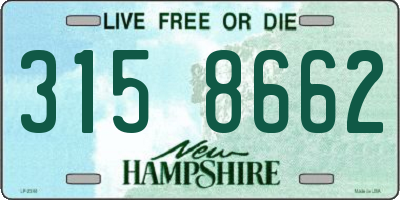 NH license plate 3158662