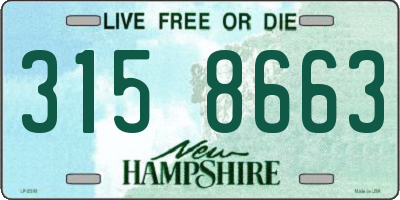 NH license plate 3158663