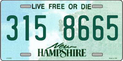 NH license plate 3158665