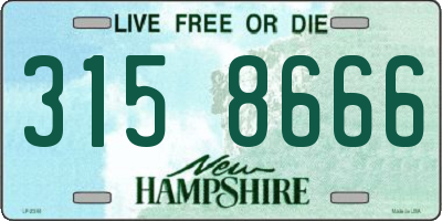 NH license plate 3158666