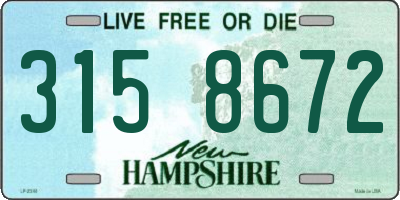NH license plate 3158672