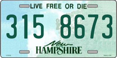 NH license plate 3158673
