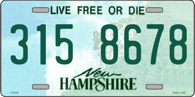 NH license plate 3158678