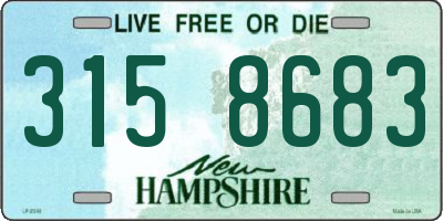 NH license plate 3158683