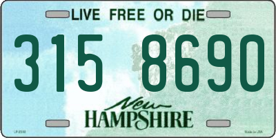 NH license plate 3158690