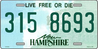 NH license plate 3158693