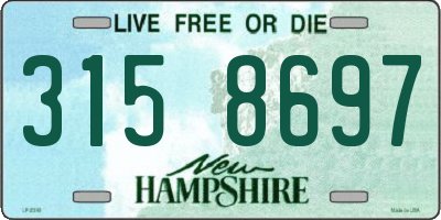 NH license plate 3158697