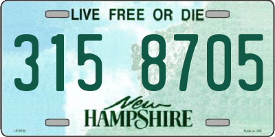 NH license plate 3158705