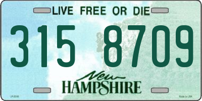 NH license plate 3158709