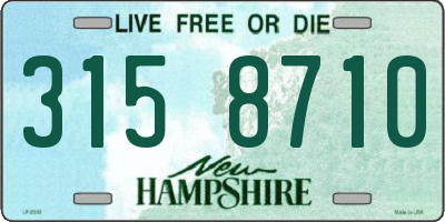 NH license plate 3158710