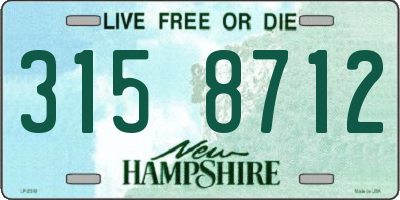 NH license plate 3158712