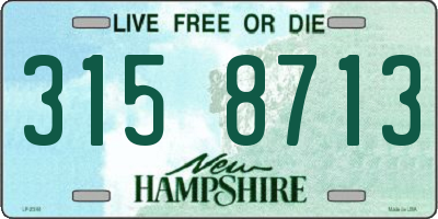 NH license plate 3158713
