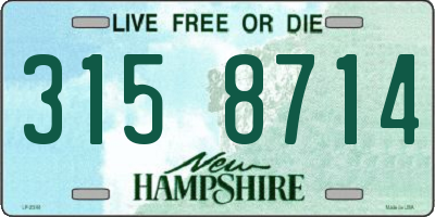 NH license plate 3158714