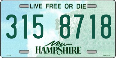 NH license plate 3158718