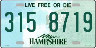 NH license plate 3158719