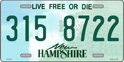 NH license plate 3158722