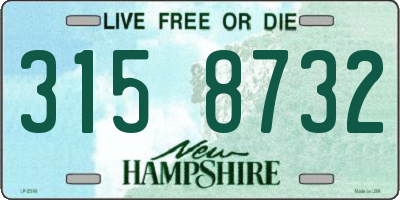 NH license plate 3158732