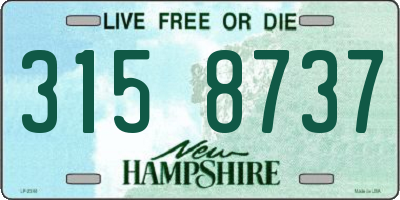 NH license plate 3158737