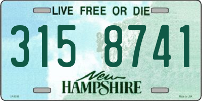 NH license plate 3158741