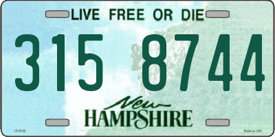NH license plate 3158744