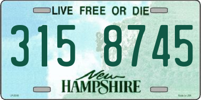 NH license plate 3158745