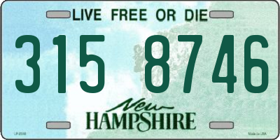 NH license plate 3158746
